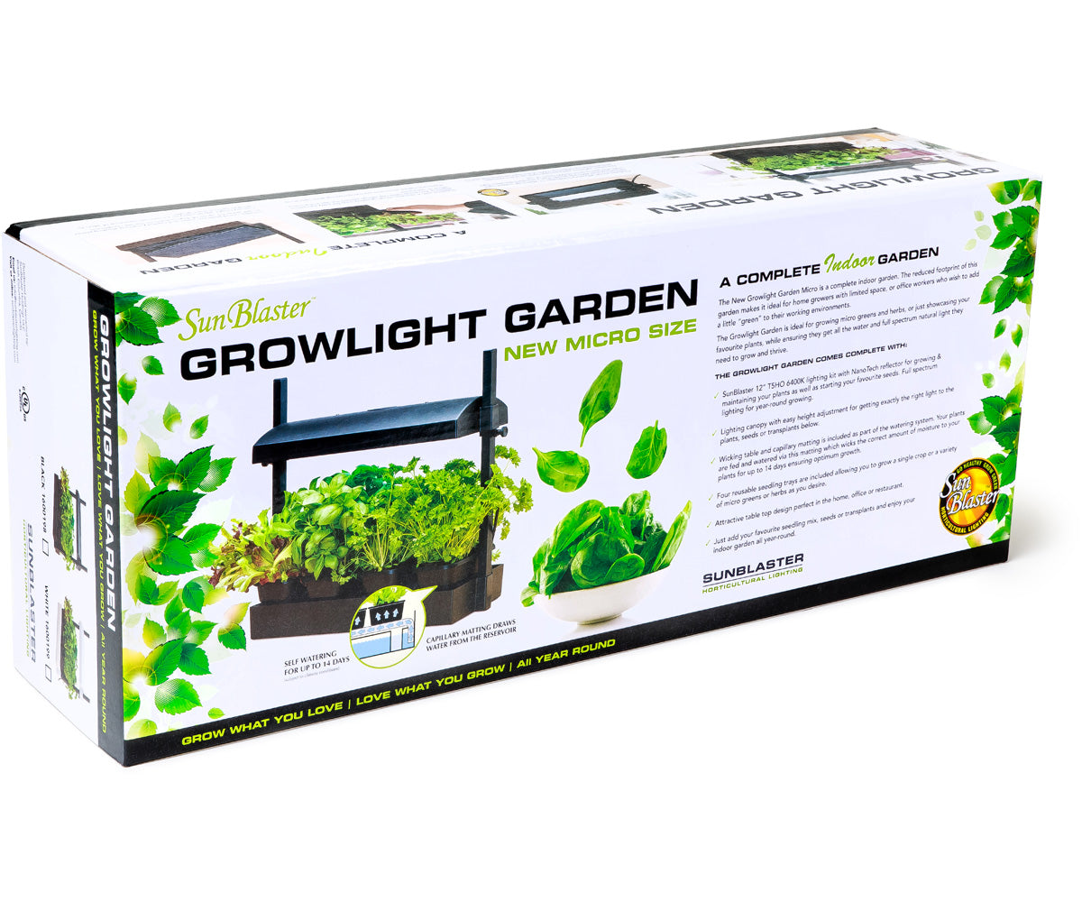SunBlaster Micro T5 Grow Light Garden, Black