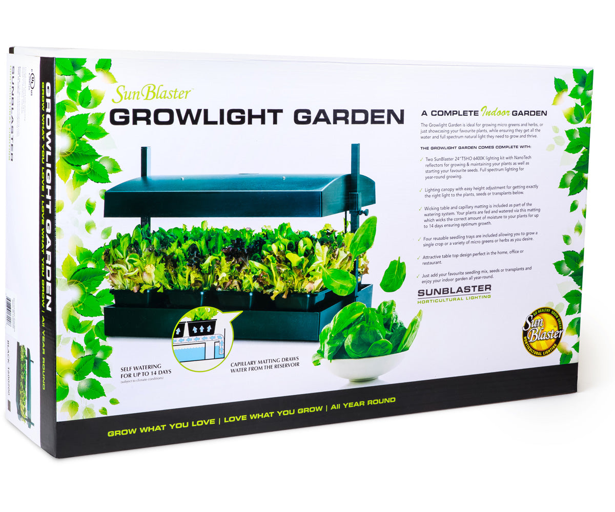 SunBlaster T5 Grow Light Garden, Black