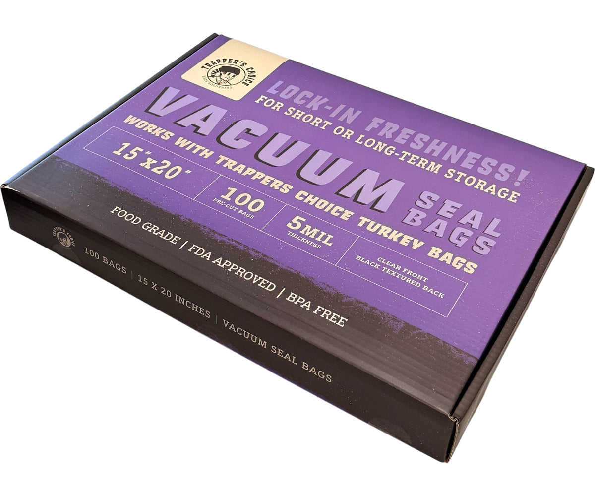 Trapper’s Choice 15″ x 20″ Black/Clear Vacuum Seal Bags (5Mil) Pack of 100