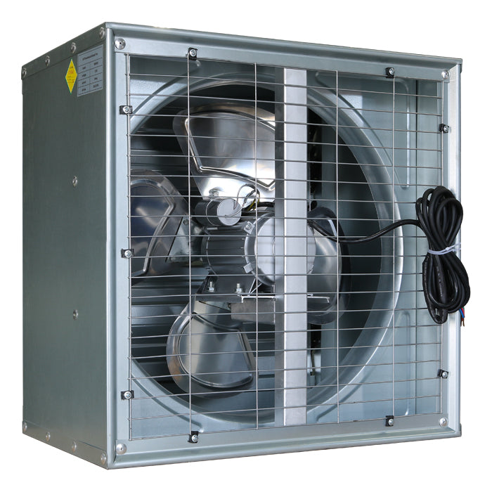 GROW1 Greenhouse Belt Driven Fan w/ Shutter 24in
