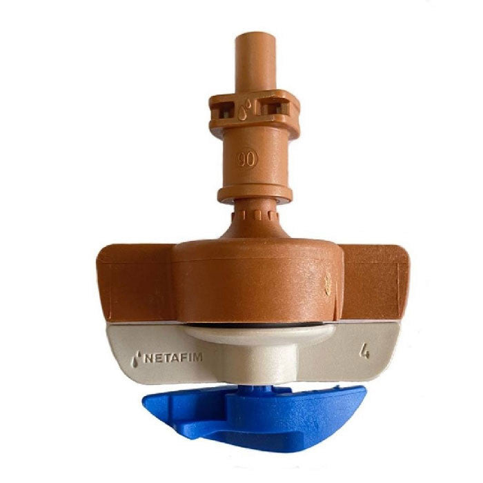 Netafim SpinNet Sprinkler Head with Check Valve, Brown Mist, Brown Body, Blue Spinner 23.4GPH (25pcs/Bag)
