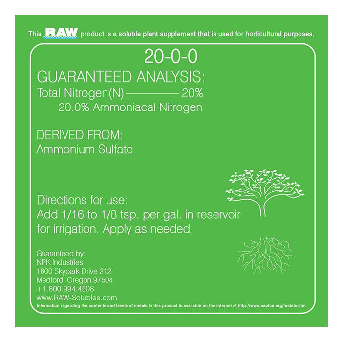 NPK RAW Nitrogen 25lbs
