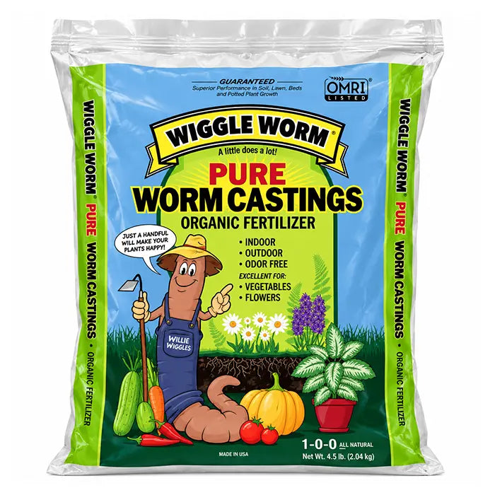 Wiggle Worm Pure Worm Castings Organic Fertilizer 4.5lbs
