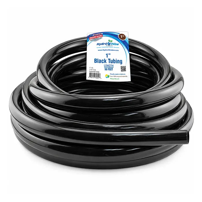 Hydro Flow Premium Black Vinyl Tubing 50ft - 1" ID x 1-1/4" OD