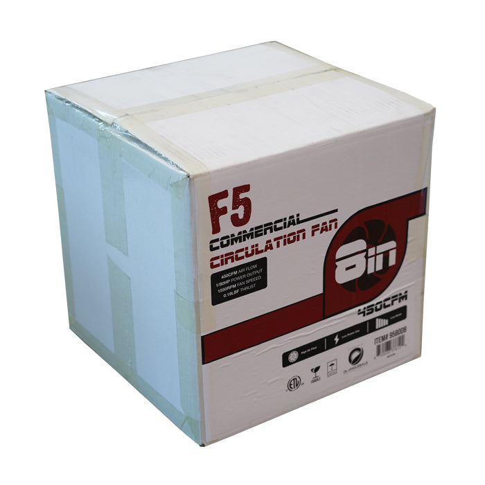 F5 Fans Greenhouse Circulation Fan 8in