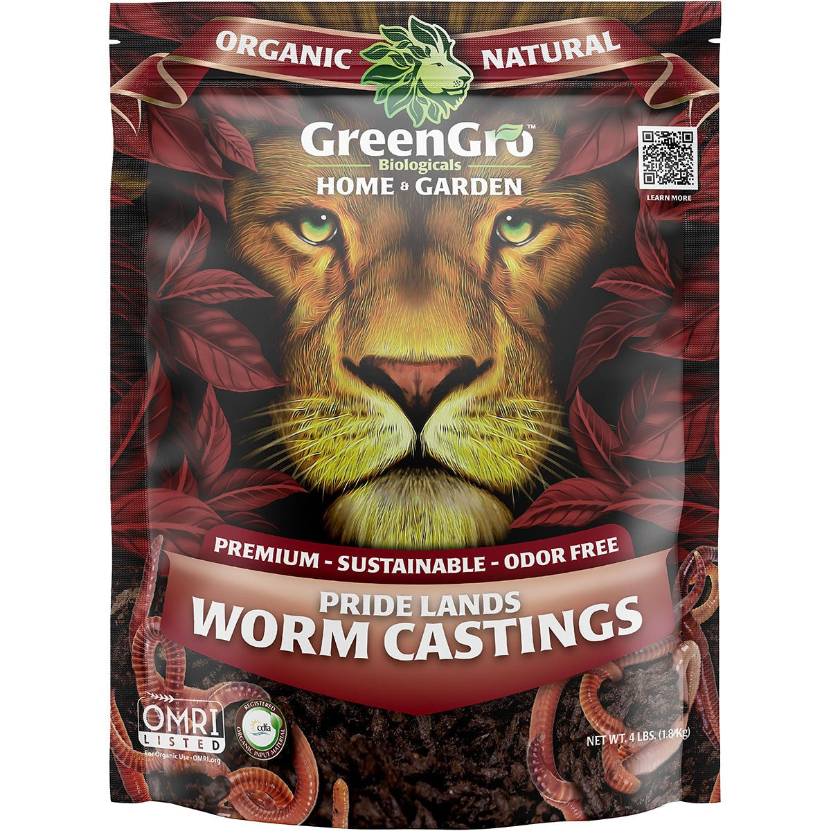GreenGro™ Biologicals Pride Lands Worm Castings 4lb