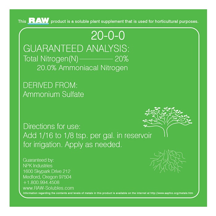 NPK RAW Nitrogen 2oz
