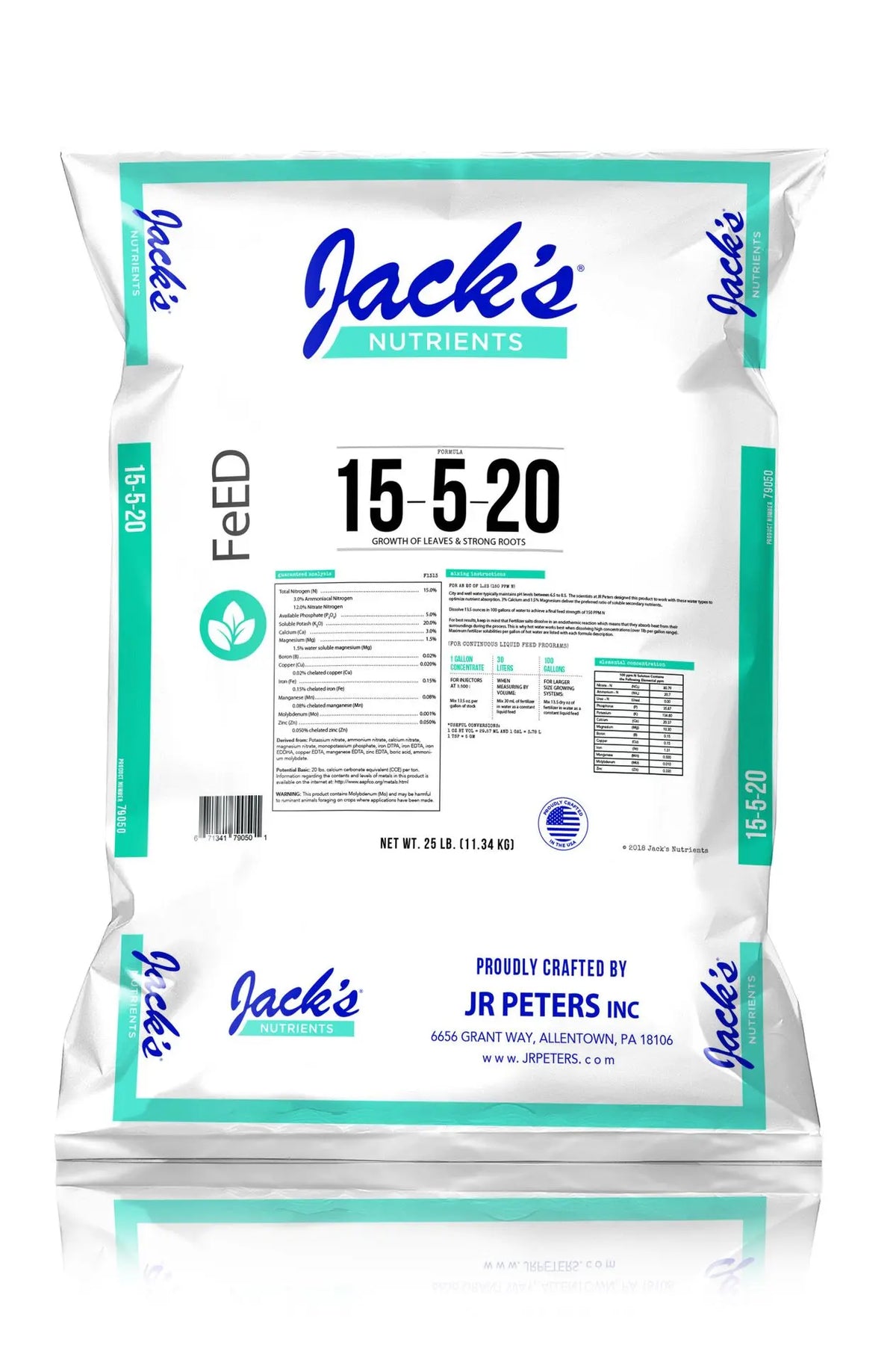 Jacks 15-5-20 Tap Water 25Lb 