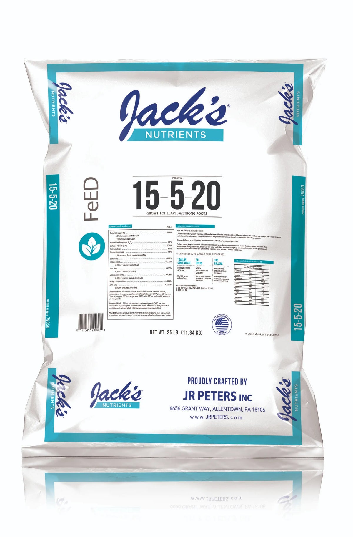 Jacks 15-5-20 Tap Water 25Lb 