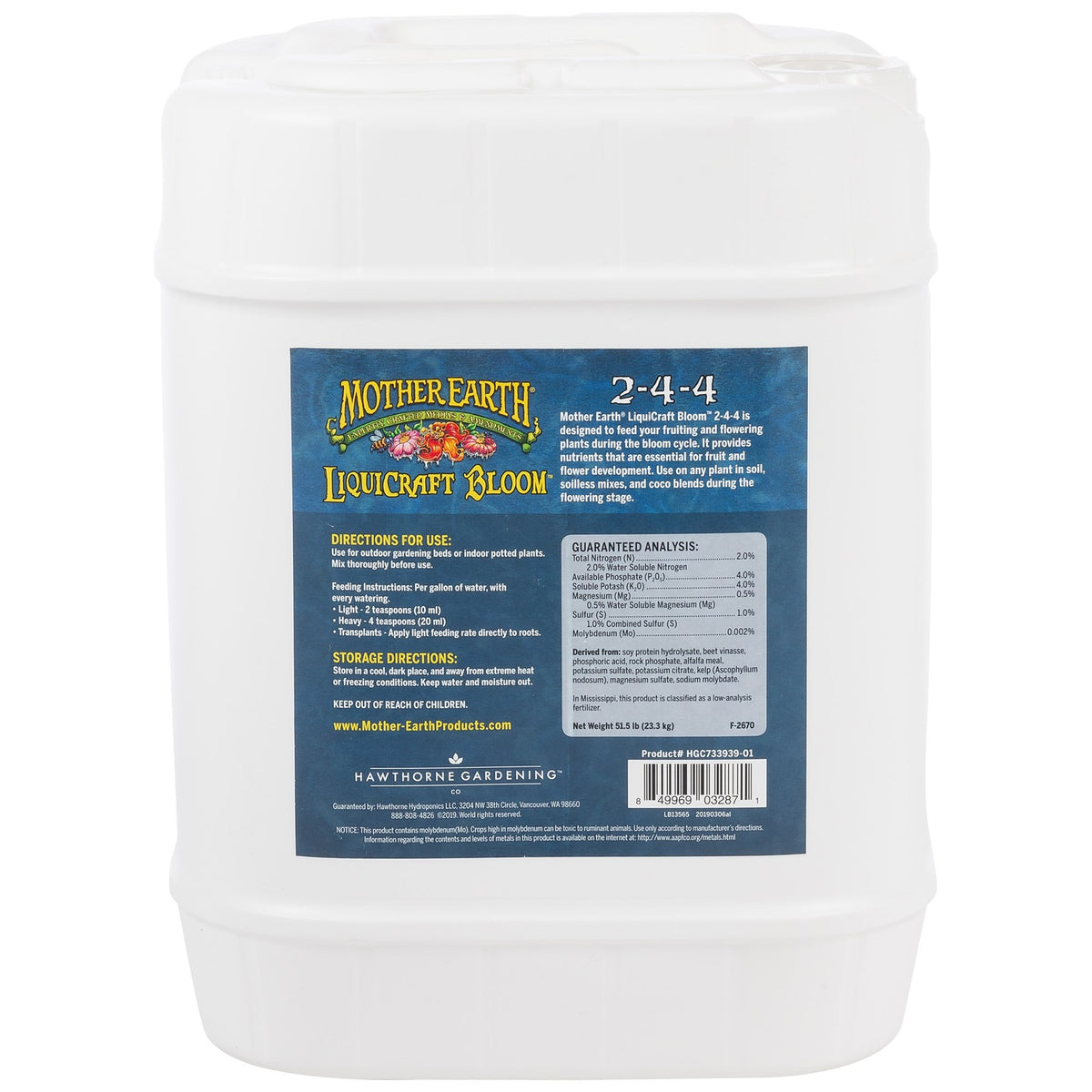 Mother Earth® LiquiCraft Bloom™ 2-4-4 5gal