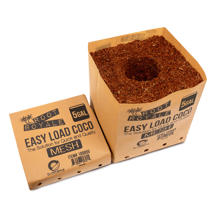 Root Royale Easy Load Coco Mesh Grow Bags 5 Gallon