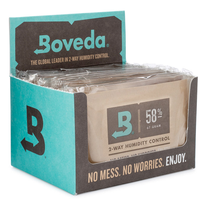 Boveda 2-Way Humidity Control Pack 58% 67g Individually Wrapped (12 Pack)