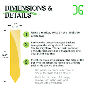 Catchmaster Dual Action Plant Stakes 100pcs (4 Pack)