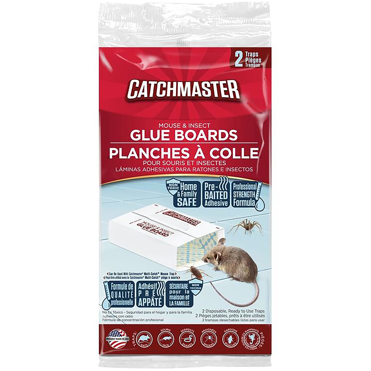 Catchmaster® Baited Mouse Insect & Snake Glue Boards 2pk