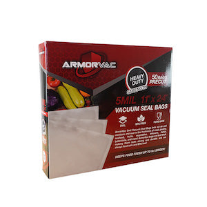ArmorVac 11”x24” 5mil Precut Vacuum Seal Bags All Clear (50 Pack)