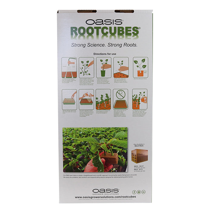 Oasis Grower Solutions Rootcubes 104 Cell 1.25in Retail 2 Sheets/Box (6 Boxes/Case)