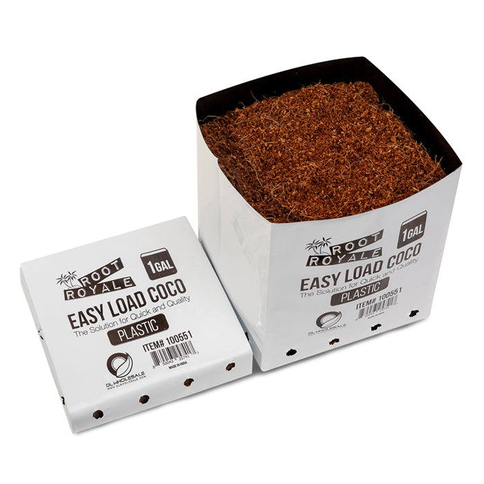 Root Royale Easy Load Coco Plastic Grow Bags 1 Gallon
