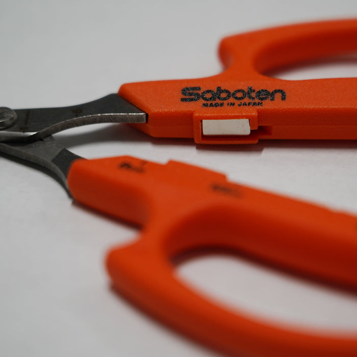 Saboten Stainless Steel Curved Blade Automatic Trimming Scissors Orange (PT-20)
