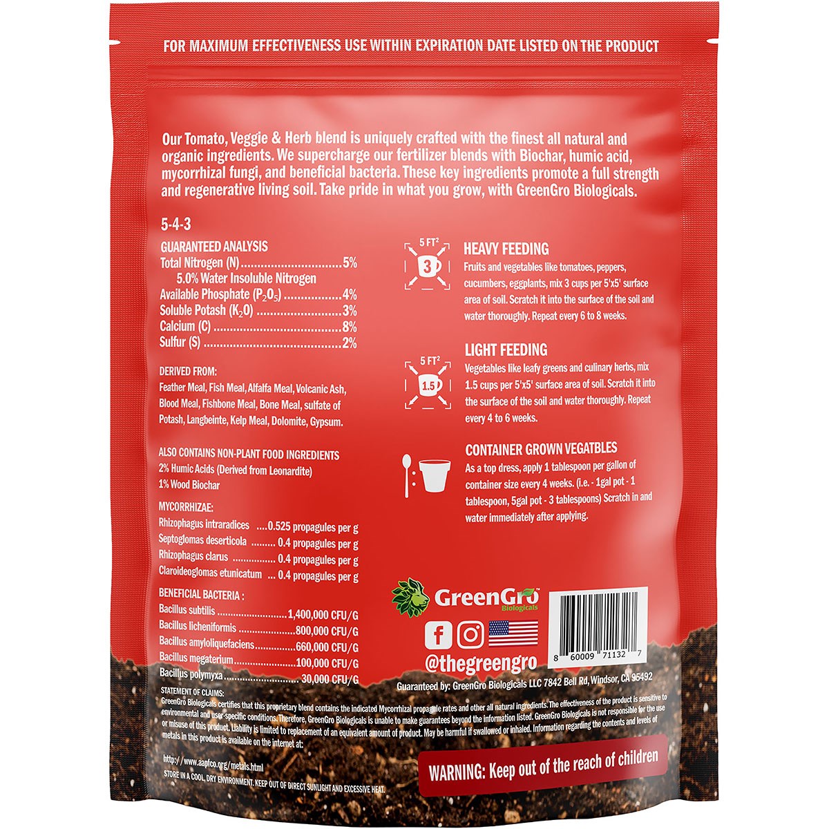 GreenGro™ Biologicals All Purpose Fertilizer 4lb