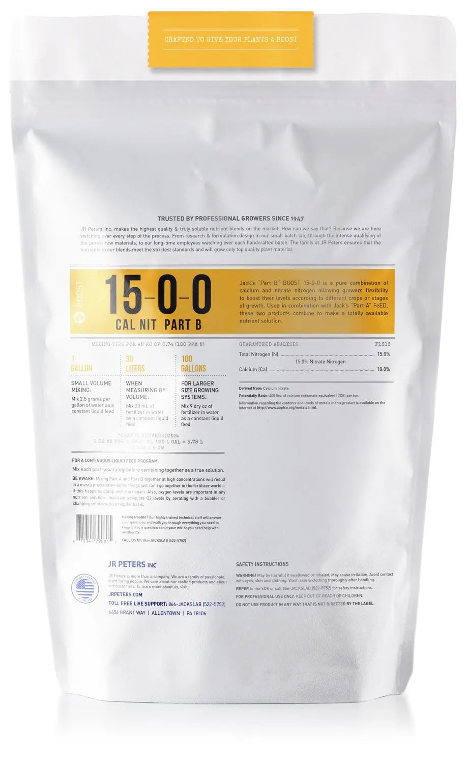 Jacks Calcium Nitrate Part B 1Kg 