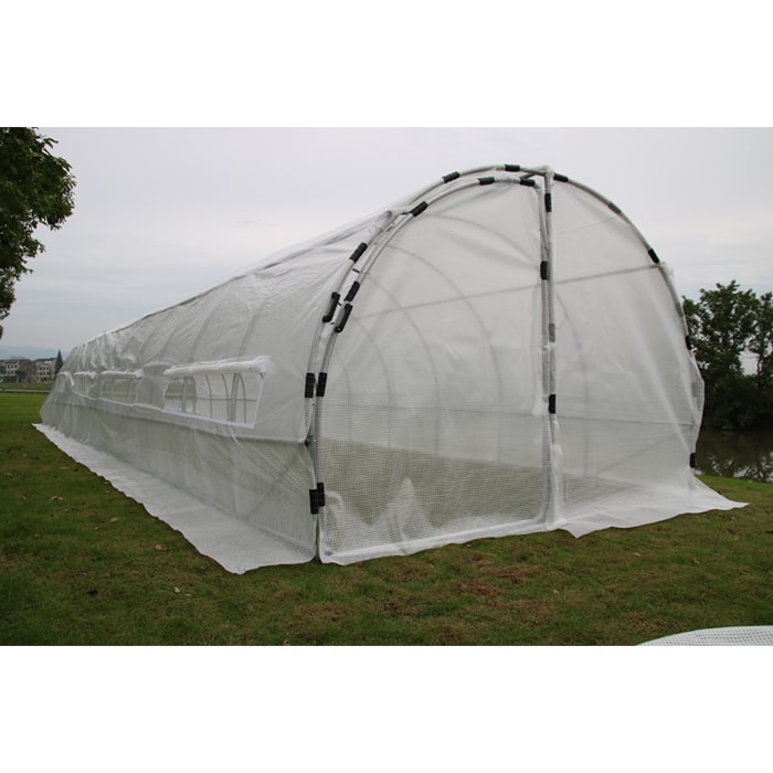 GROW1 Heavy-Duty Greenhouse Hoop House (40ft x 10ft x 6.5ft)