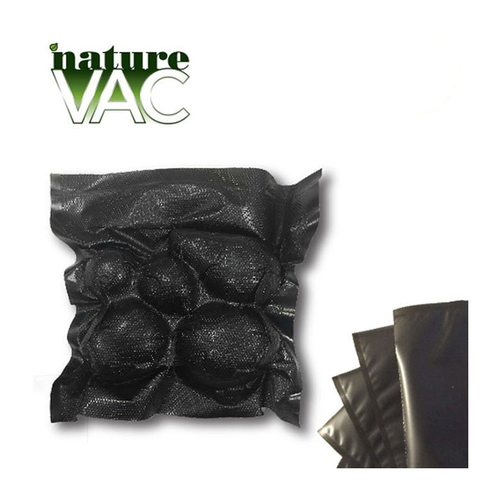 ~REFURBISHED~ NatureVAC 11''x24'' Precut Vacuum Seal Bags All Black (50-pack)