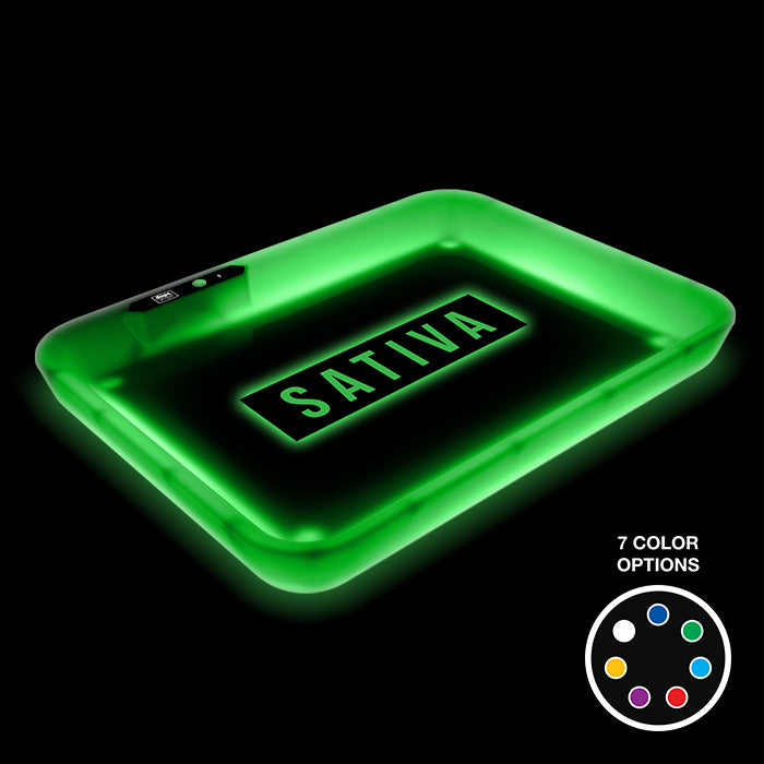 Dope Trays x Sativa – White background Black logo