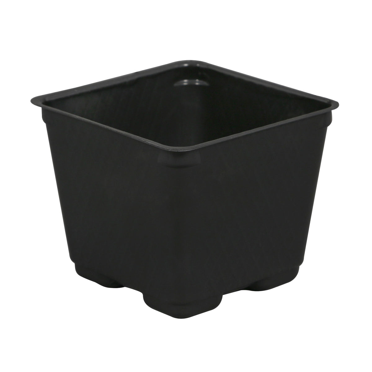 Gro Pro® Blow Molded Plastic Pot 4in - Square - Black