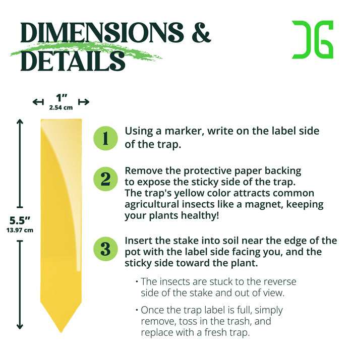 Catchmaster Dual Action Plant Stakes 100pcs (4 Pack)