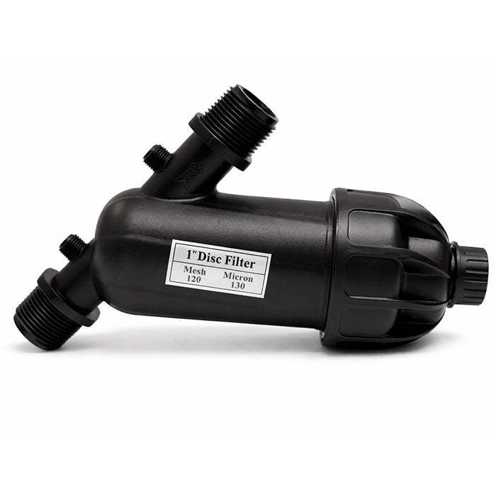 GROW1 Manual Disc Filter 1" MPT X MPT 120 Mesh 1-26 GPM
