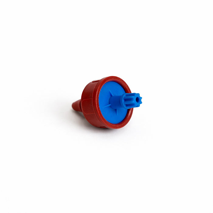 GROW1 Pressure Compensating Junior Dripper w/ LCNL 0.5GPH Blue/Red (250pcs/Pack)