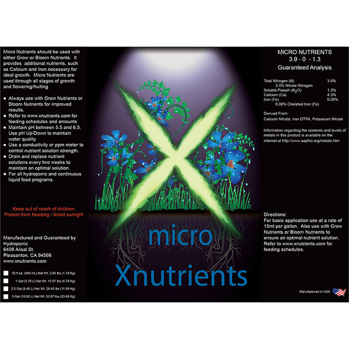 X Nutrients Micro Nutrients 1 Quart