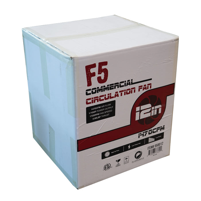 F5 Fans Greenhouse Circulation Fan 12in