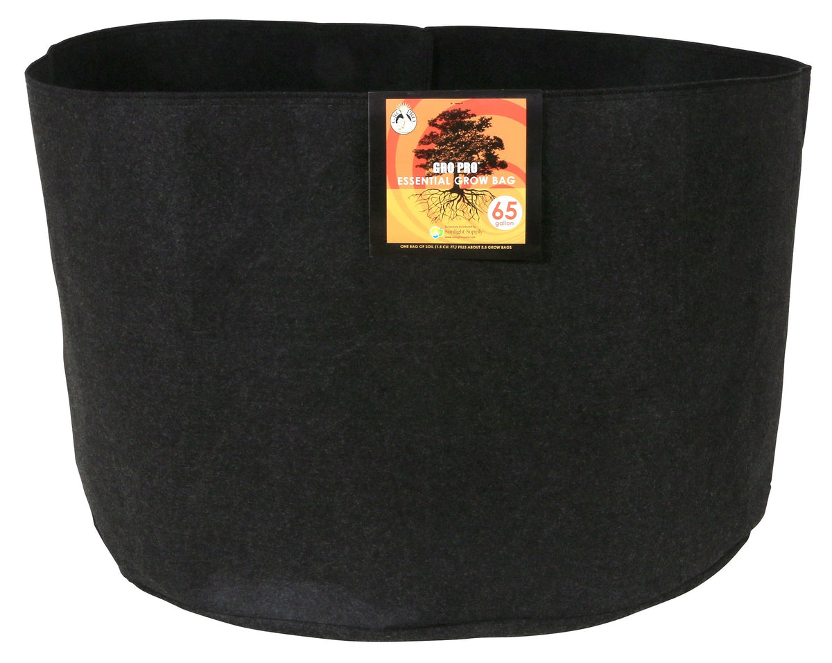 Gro Pro® Essential Fabric Grow Pot 65gal - Round - Black