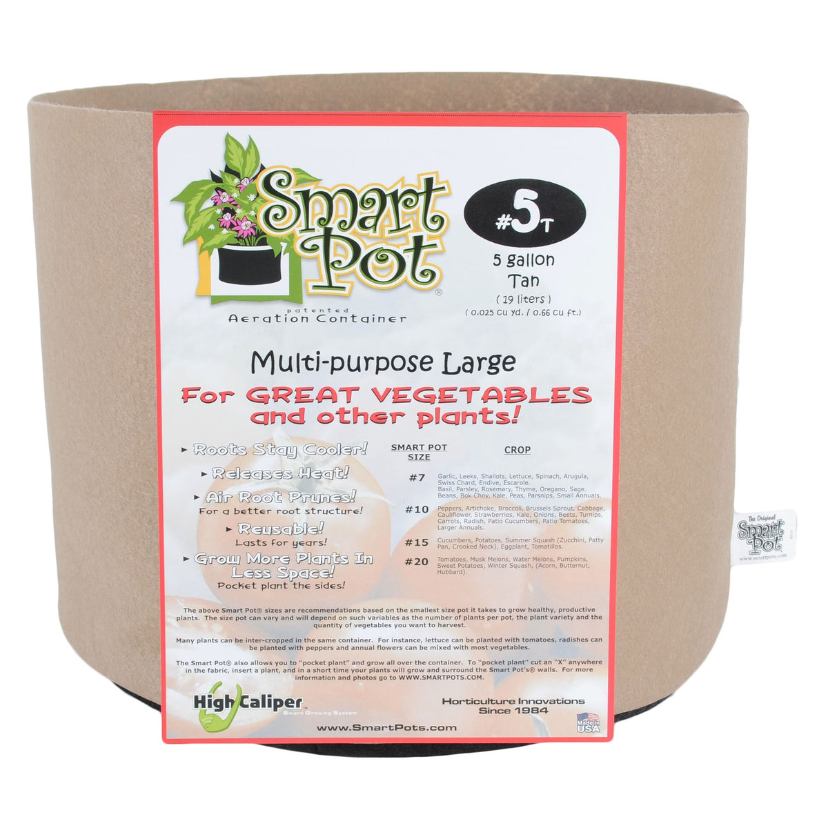 Smart Pot® Multi Purpose Fabric Planter 5gal - Natural