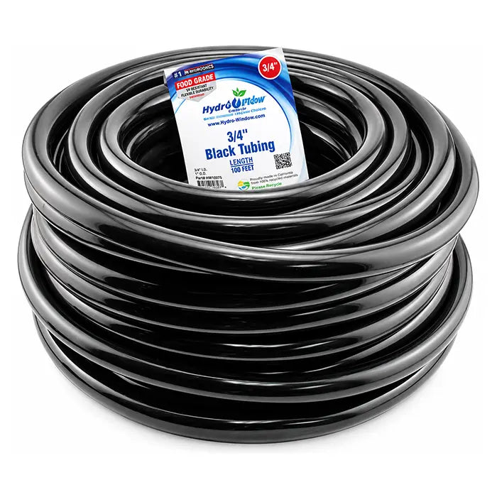Hydro Flow Premium Black Vinyl Tubing 100ft - 3/4" ID x 1" OD