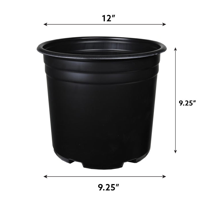 3 Gal Thermoformed Plastic Pot (true 11” outside, height 10.31” inches)