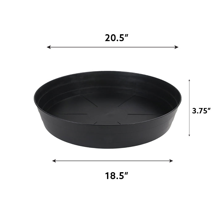 Grow1 20" Premium Black Injection Pot Saucers