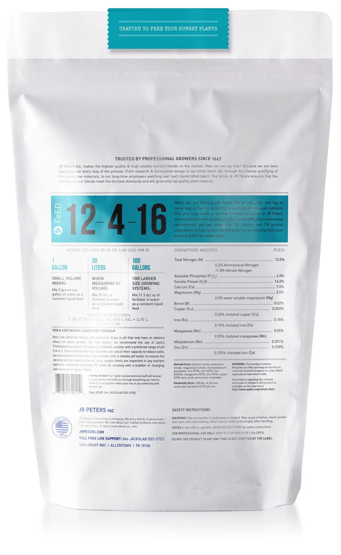 Jacks 12-4-16 RO Pure Water 1Kg  
