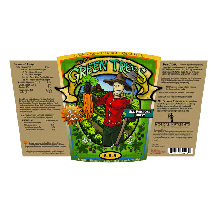 Mr. B's Green Trees All Purpose Boost 40lbs 5 Gallon (PAST ORIGINAL EXPIRATION DATE)