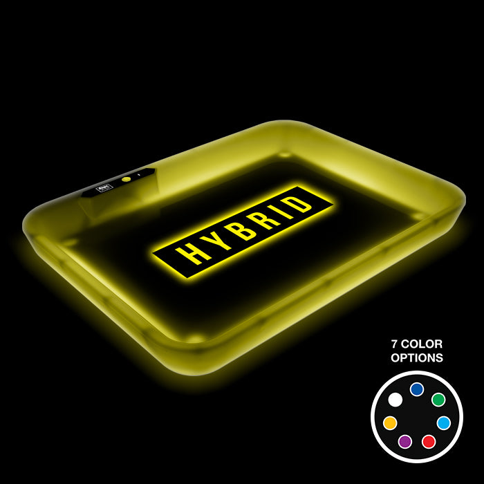 Dope Trays x Hybrid - yellow background red logo
