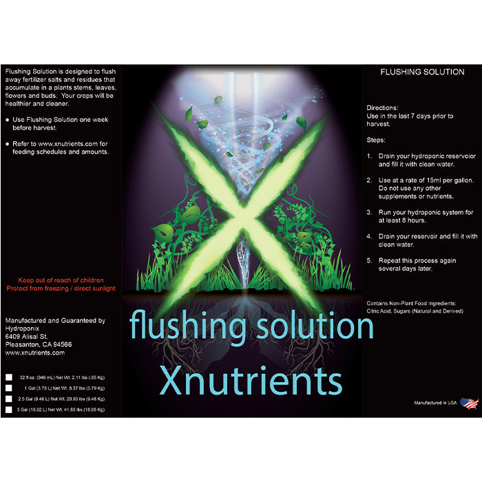 X Nutrients Flushing Solution 1 Quart