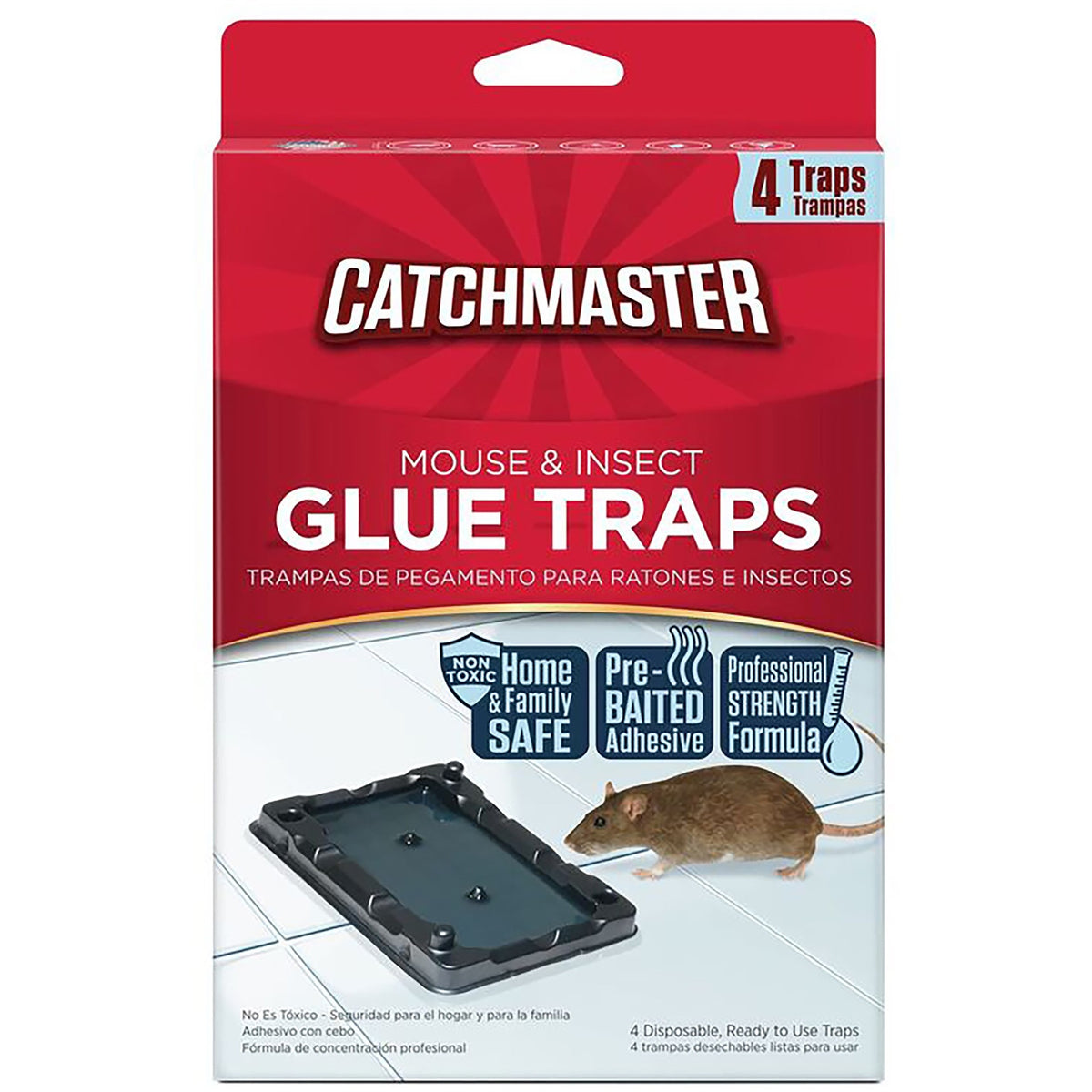 Catchmaster® Baited Mouse & Insect Glueboard 4pk
