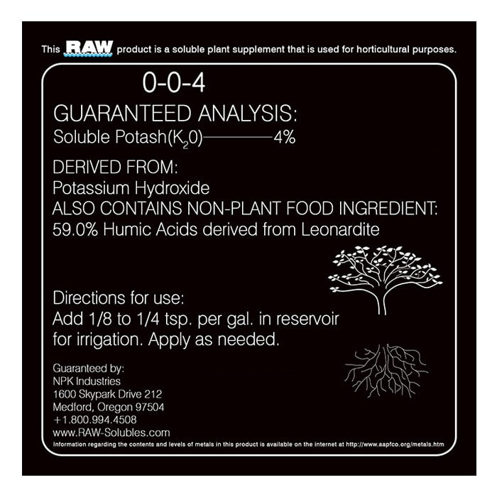 NPK RAW Humic Acid 2lbs
